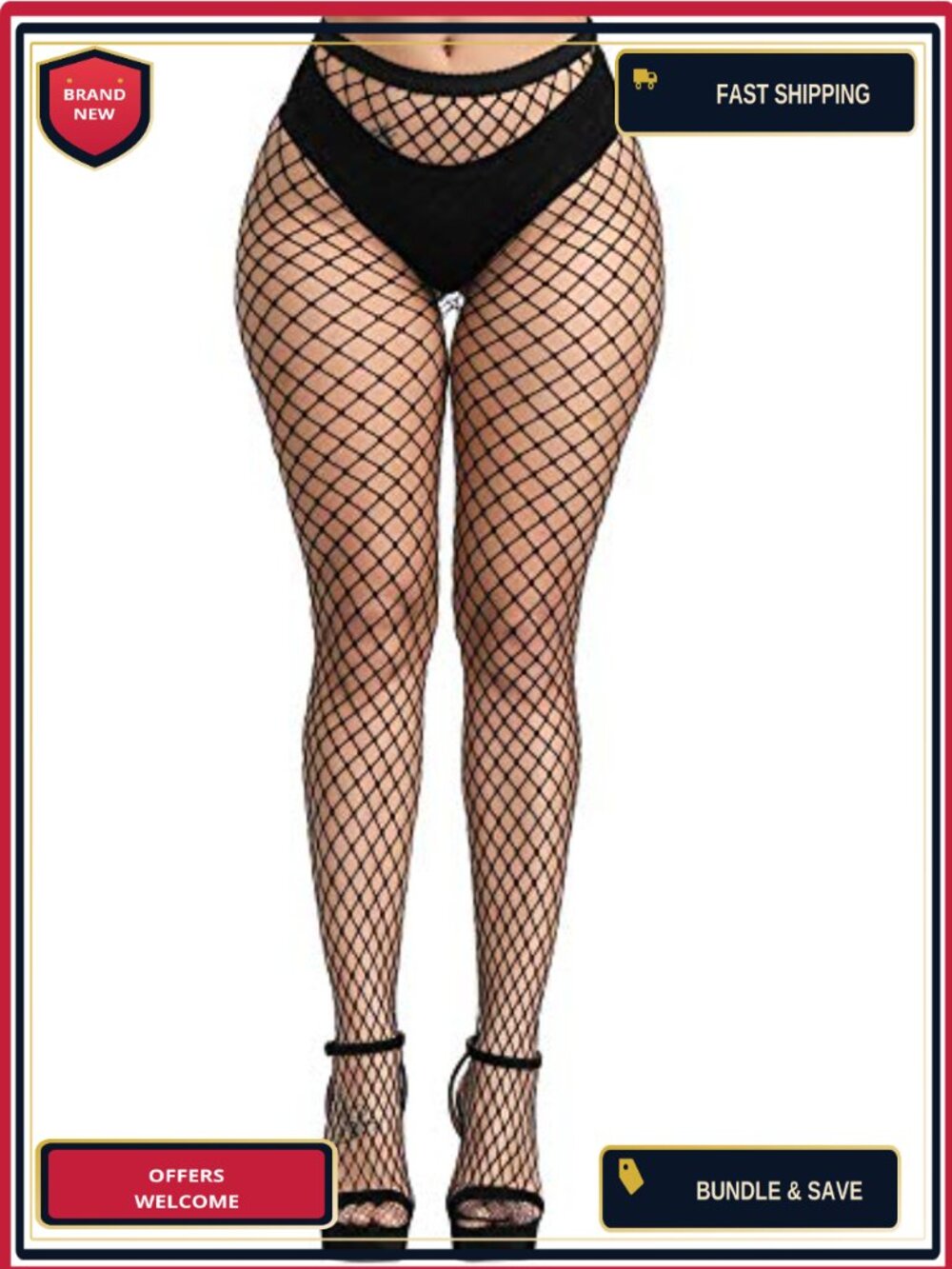 High Waist Patterned Fishnet Tights Thigh High Stockings Suspender Pantyhose